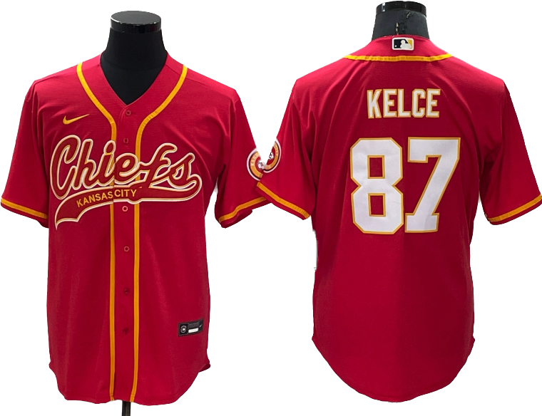 Travis Kelce Kansas City Chiefs Baseball Jersey
