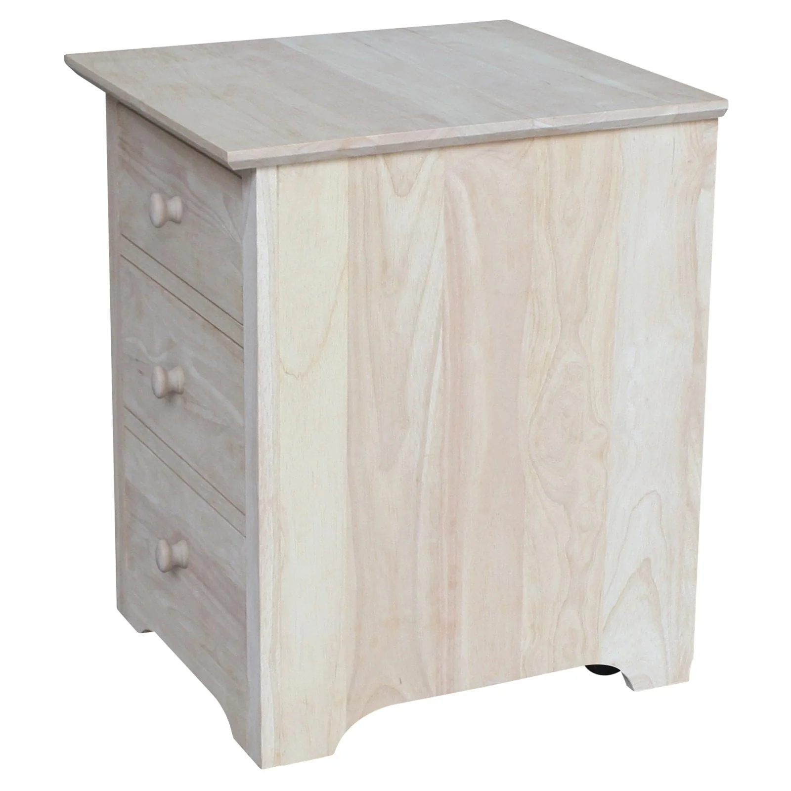 International Concepts 2 Drawer File Cabinet with Wood Hardware