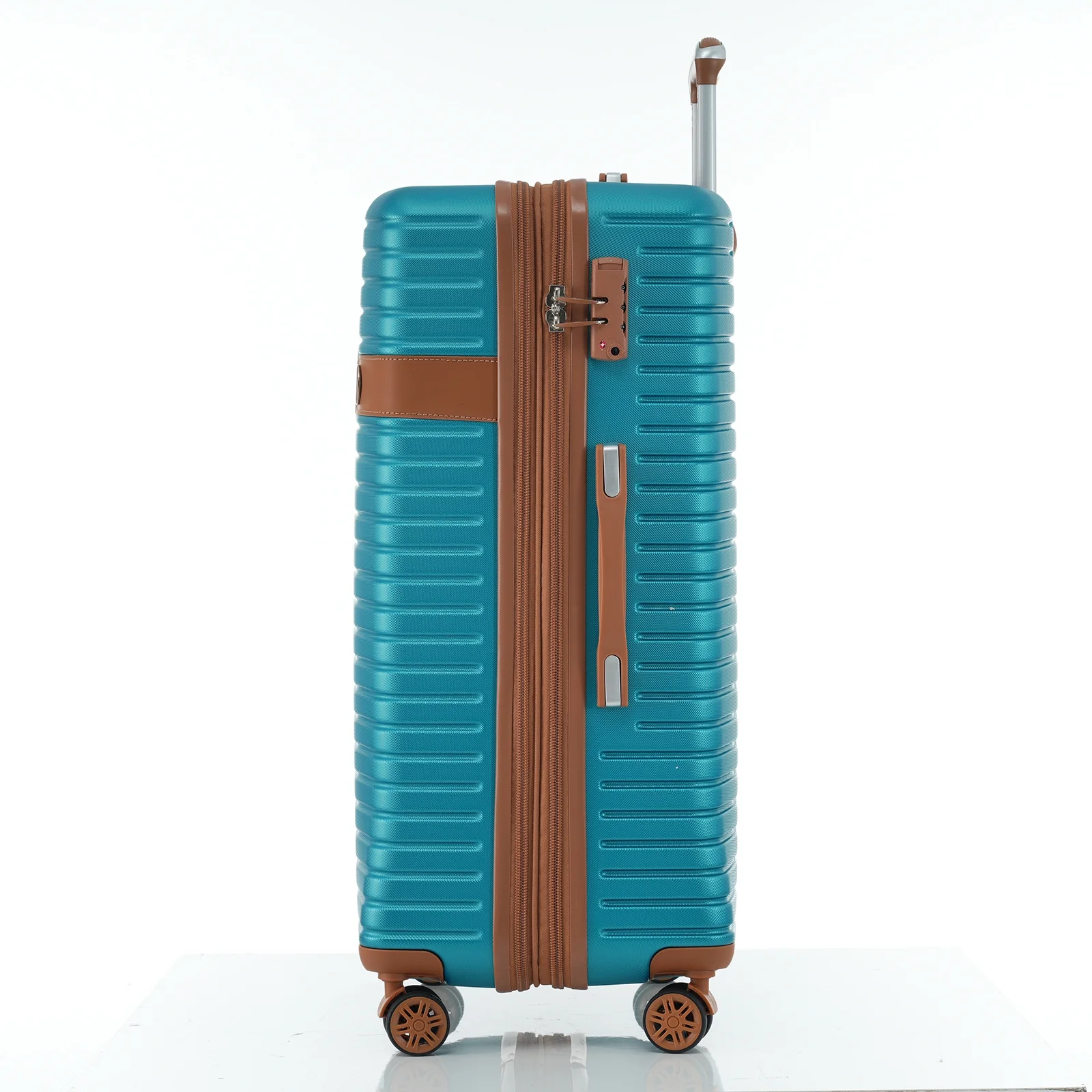 Kojooin 4 Piece Hardshell Expandable Suitcase Set with TSA Lock and Spinner Wheels, Chocolate