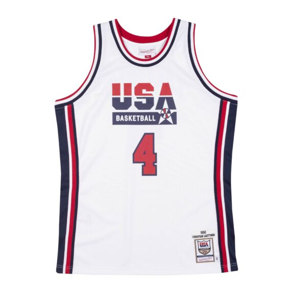 USA team 1992 jersey. Christian Laettner. Number 4——White