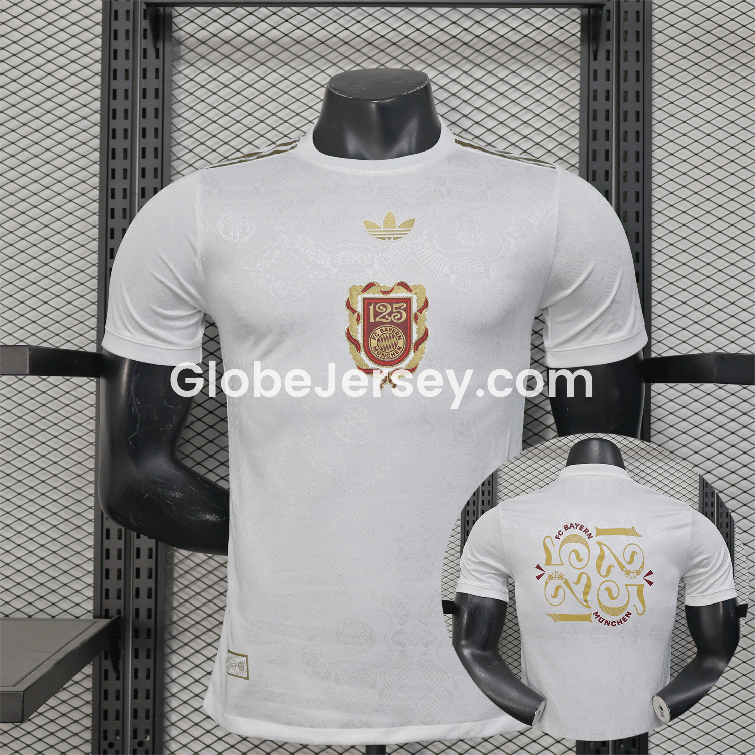 Bayern Munich 2025 White 125th Anniversary Jersey - with 125th Patch on Back - Player Version