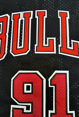 Chicago Bulls Rodman  91 Black MN