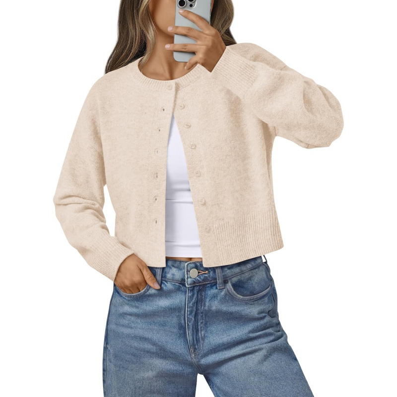 Women's Lightweight Cardigan Cropped Knit Fall Cute Sweaters 2026