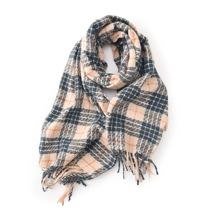 Plaid autumn and winter scarves thermal winter shawl