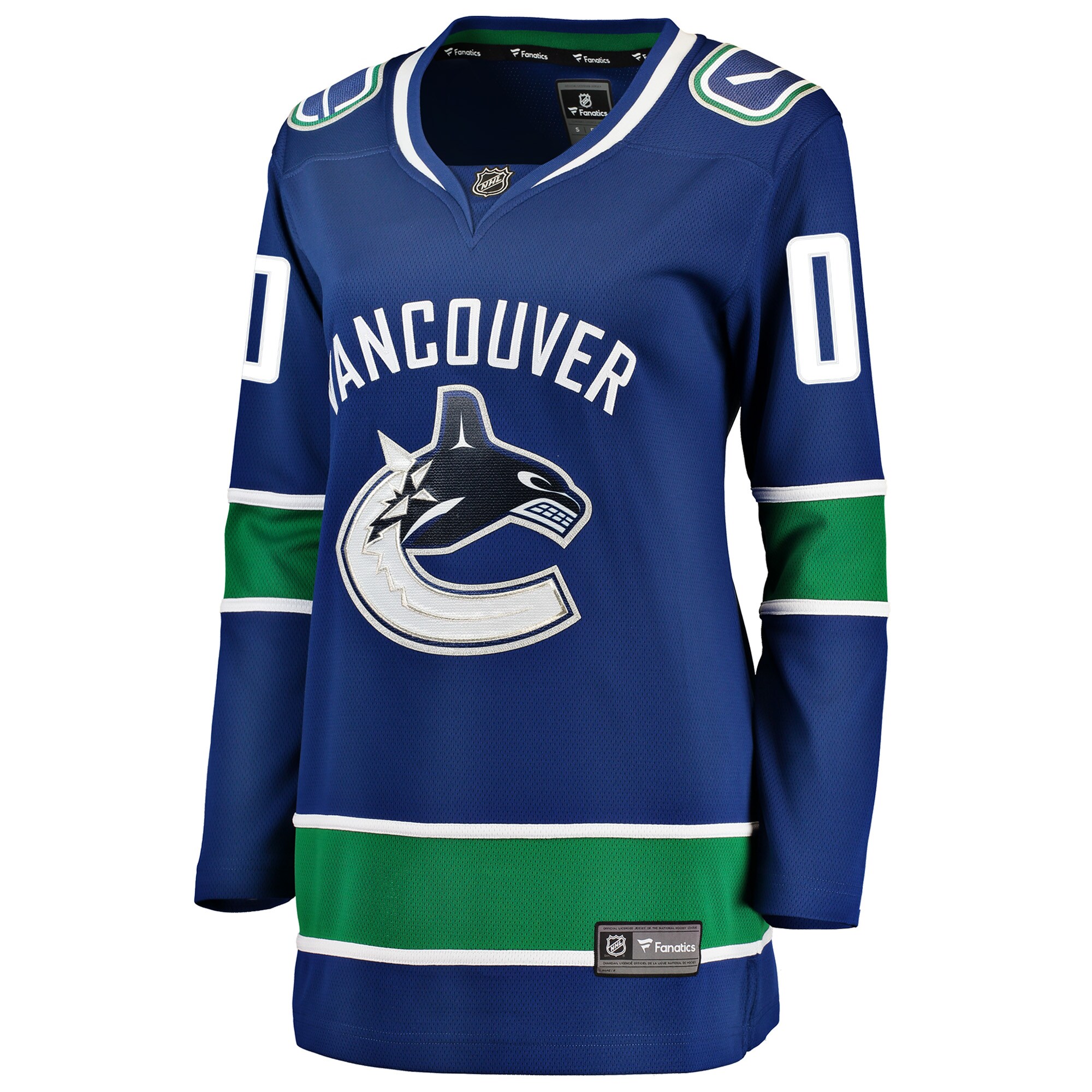 Vancouver Canucks Fanatics Women’s Home Breakaway Custom Jersey – Blue