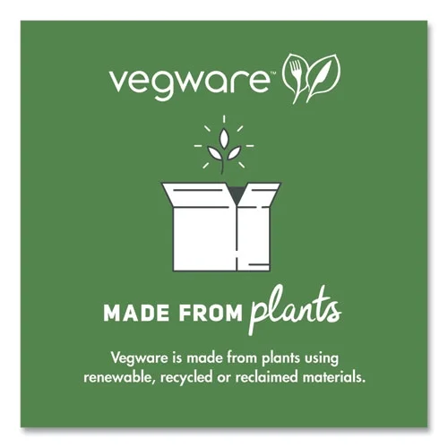Vegware Nourish Molded Fiber Tableware, Compostable, Bowl, Sugarcane, 12 oz, White, 1,000/Carton