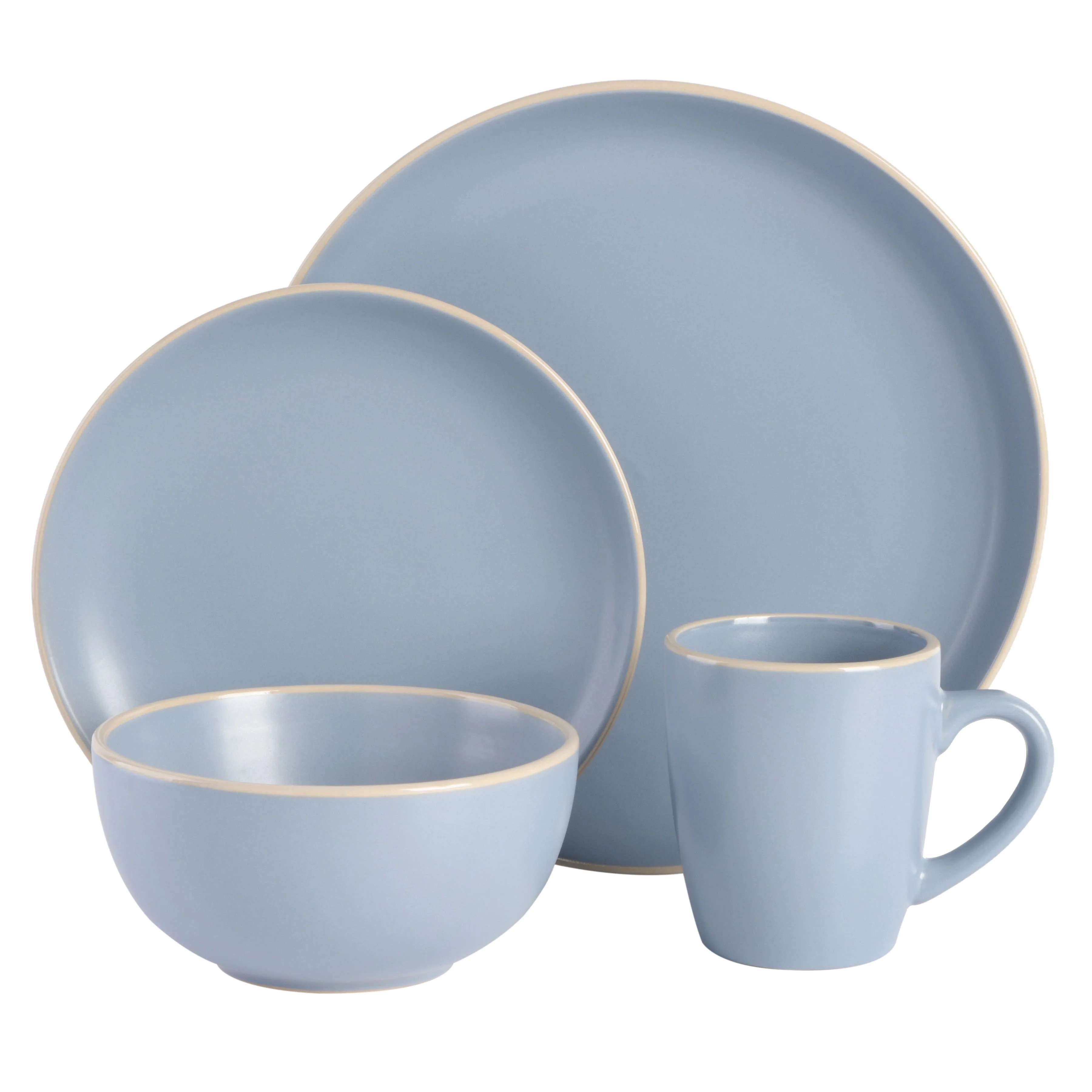 Gibson Home Rockaway 32 Piece Dinnerware Set - Gray