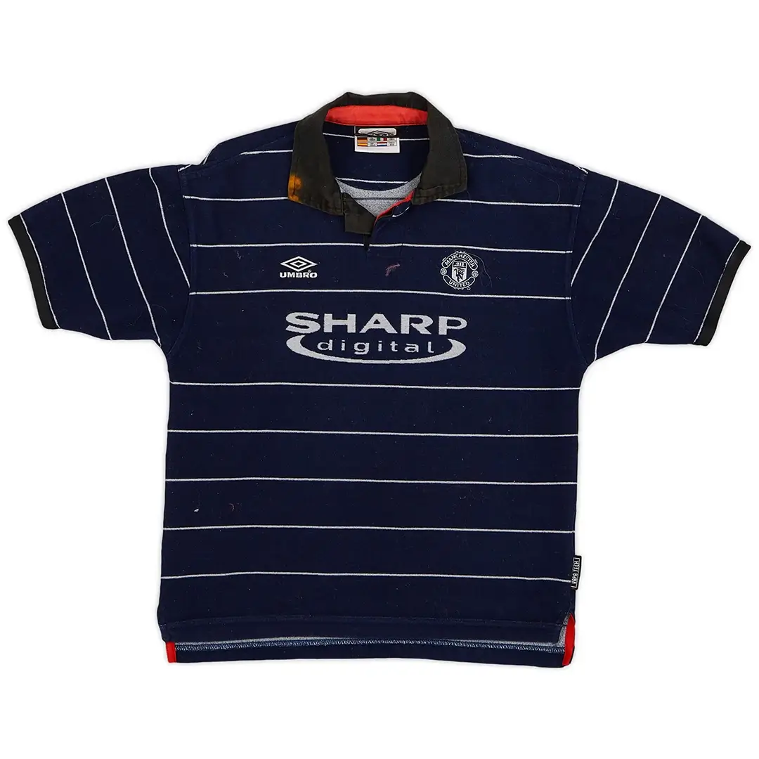 Yorke #19 Retro Manchester United 1999/00 Away Soccer Jersey