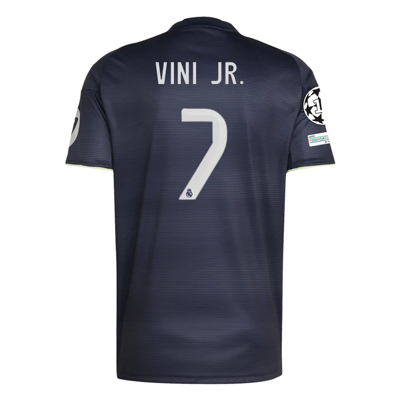 adidas Vini Jr. Real Madrid 25/26 Away Jersey w/ Champions League Patches (Legend Ink)
