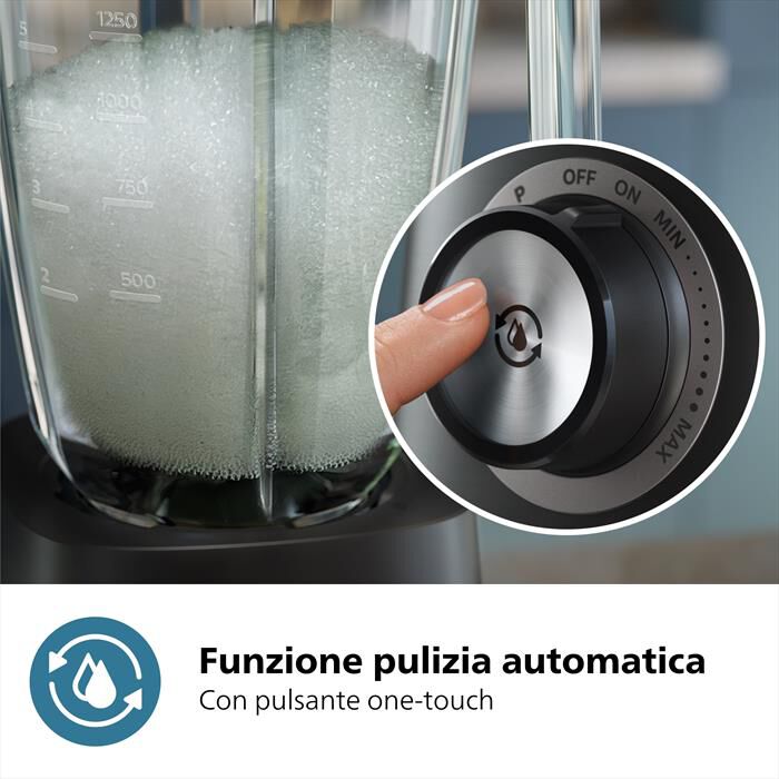 PHILIPS - Frullatore SERIE 5000 HR3041/00-Nero/Metallo