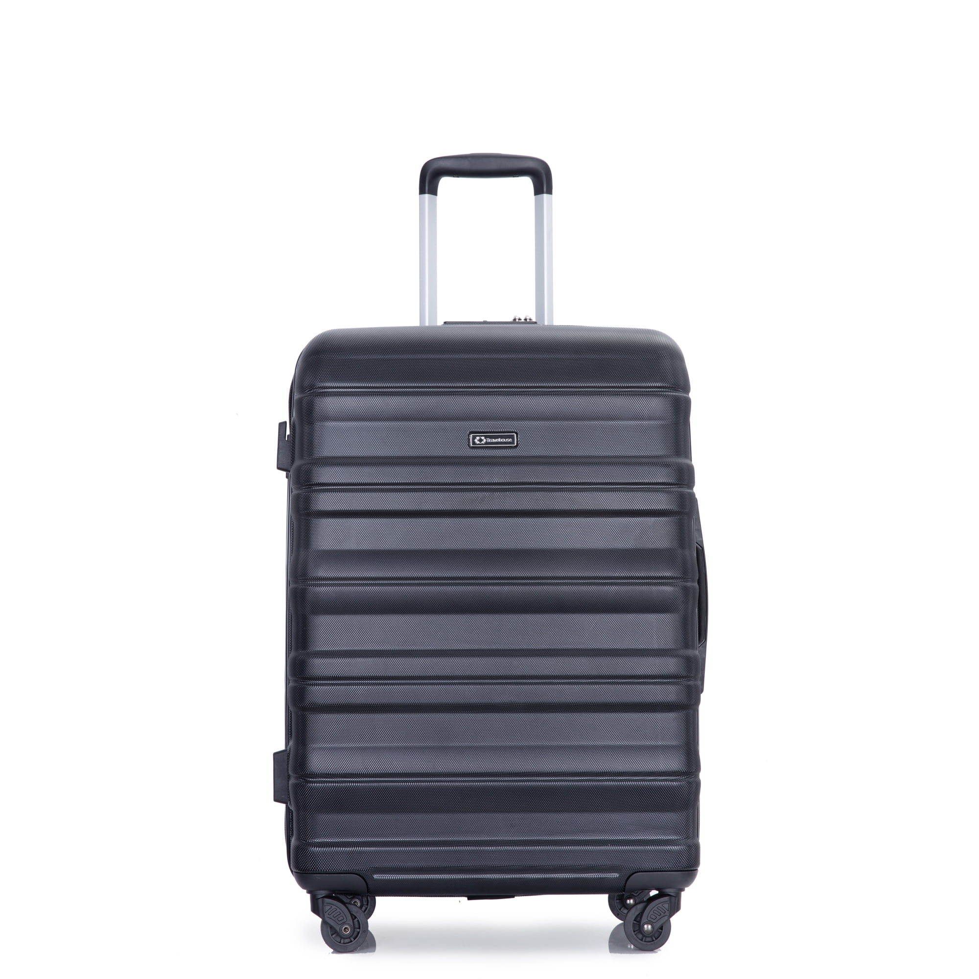 PAPROOS Hardside Luggage Set, 3 Piece 21in 25in 29in Carry on Suitcases Set with 2 Hooks and TSA Lock, Modern Lightweight Luggage Set, Hardshell Expandable Suitcase Set for Family Travel, Black