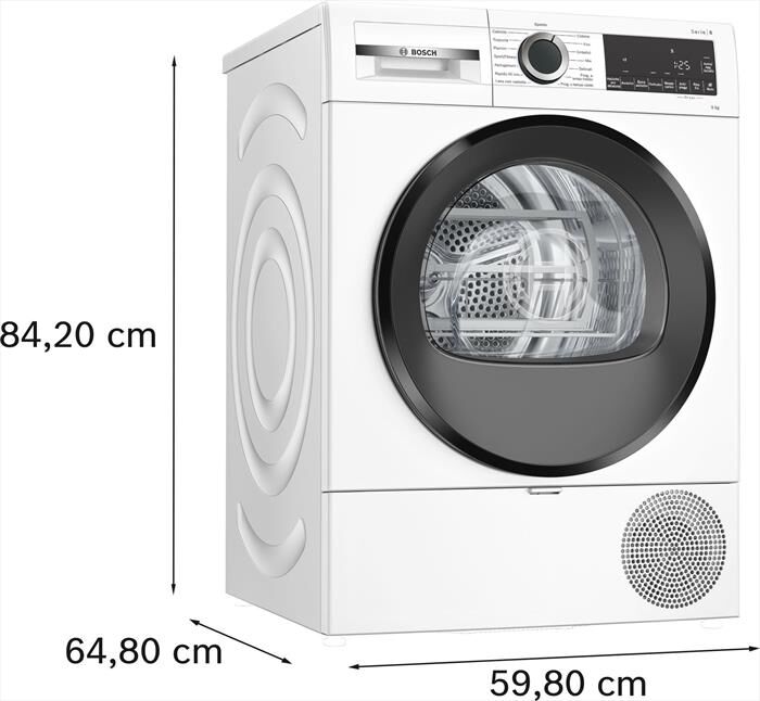 BOSCH - Asciugatrice Serie 6 WQG24201IT 9Kg Classe D-Bianco
