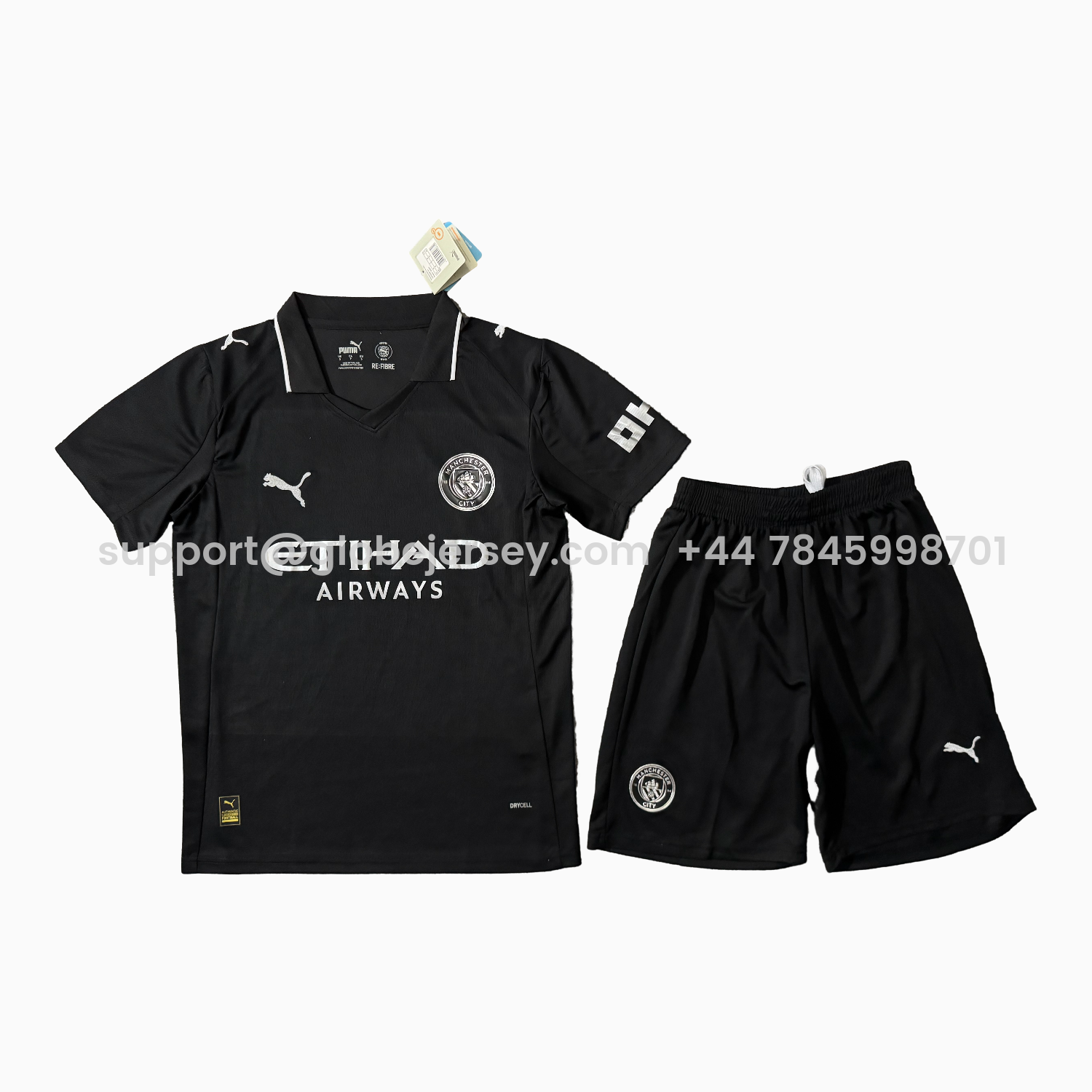 Manchester City 25-26 Away Black Men's Adult Jersey Set - Fans Version