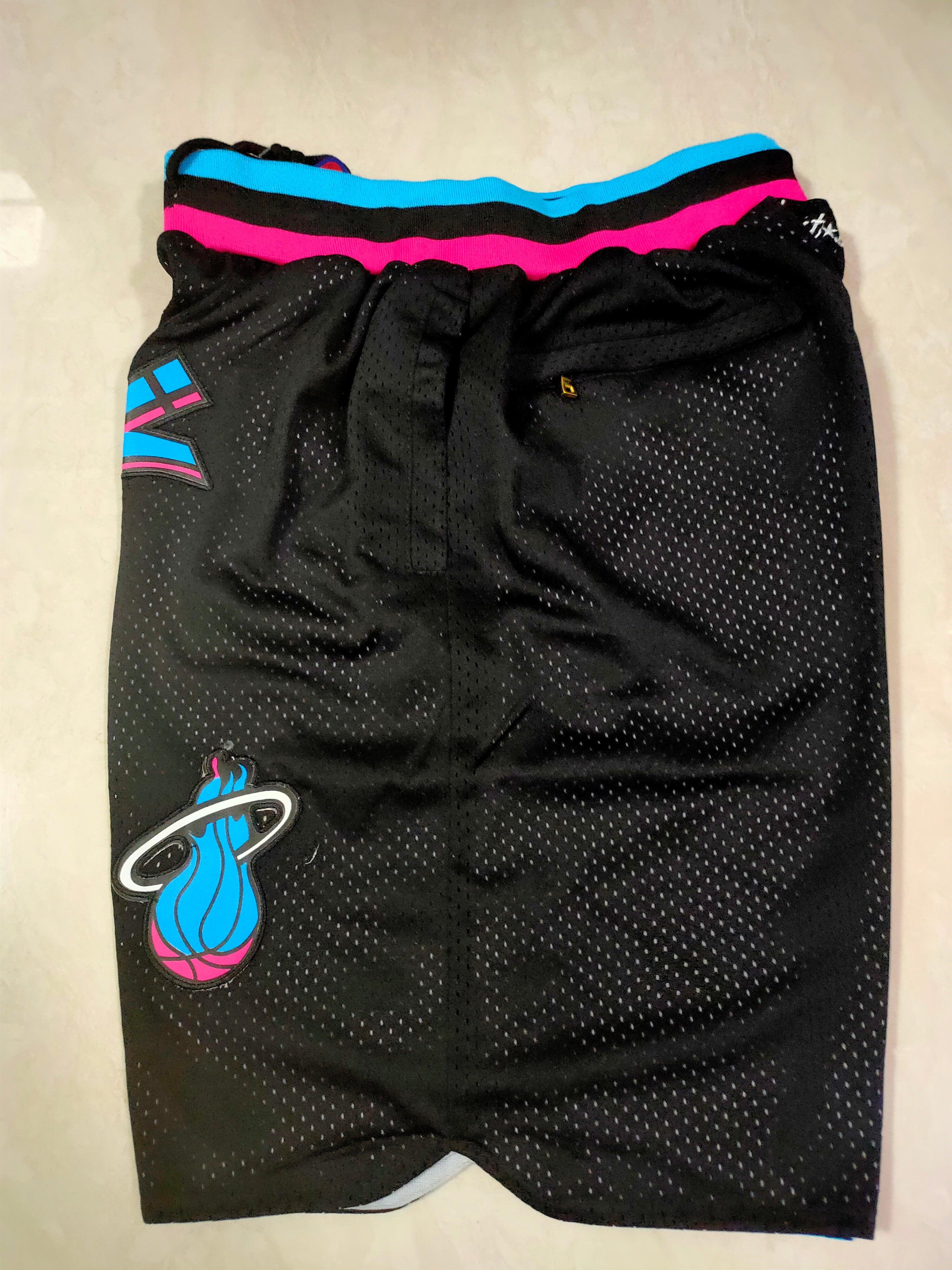 Miami Heat Black Juston Retro Pocket City Shorts