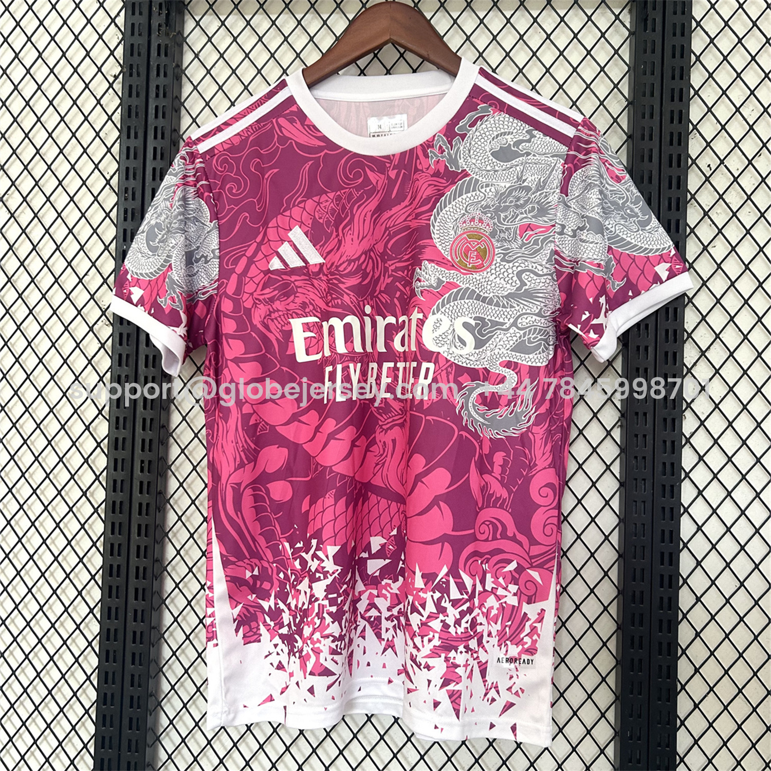 Real Madrid 25-26 White Dragon Pink Special Jersey - Fans Version
