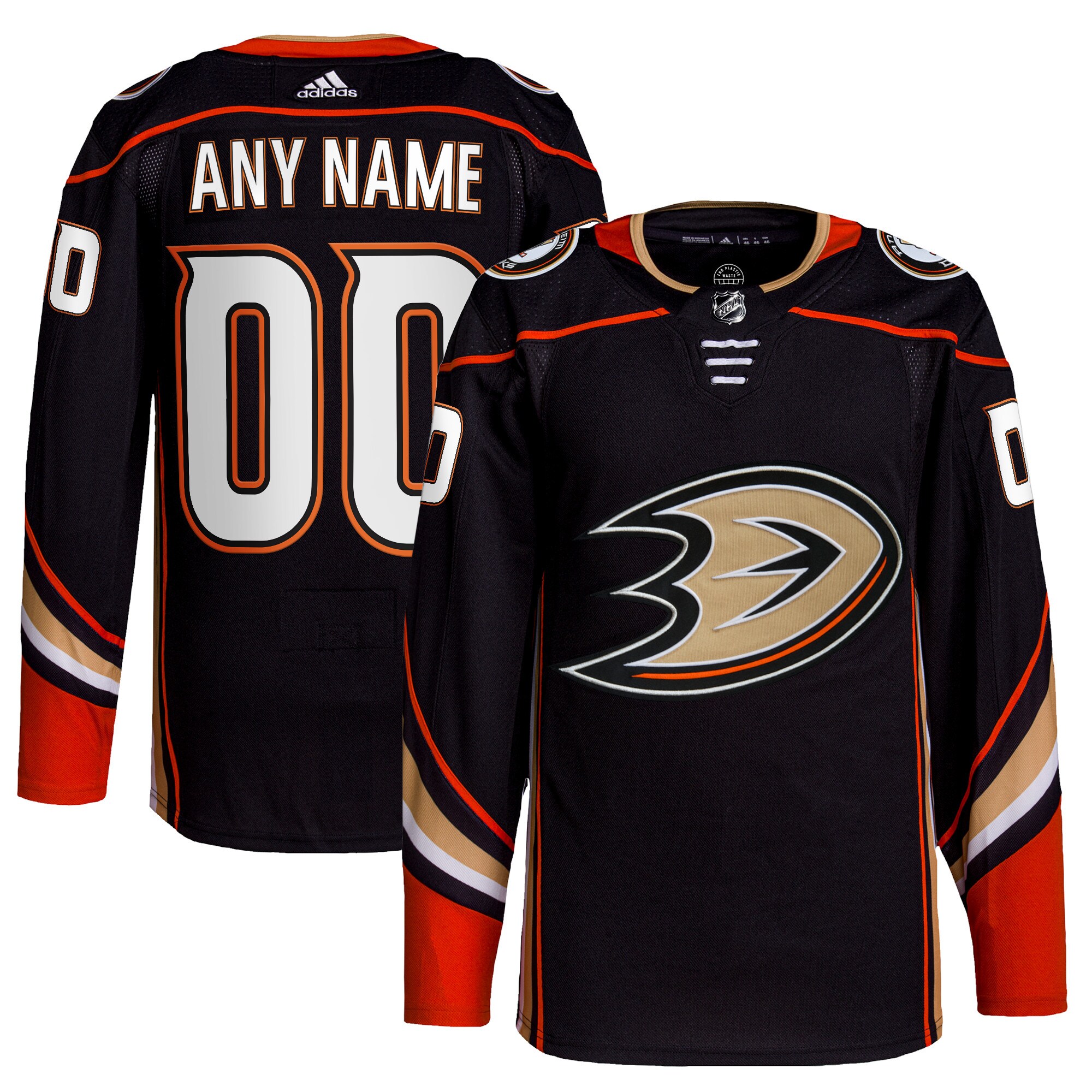 Anaheim Ducks   Home  Primegreen  Custom Jersey – Black