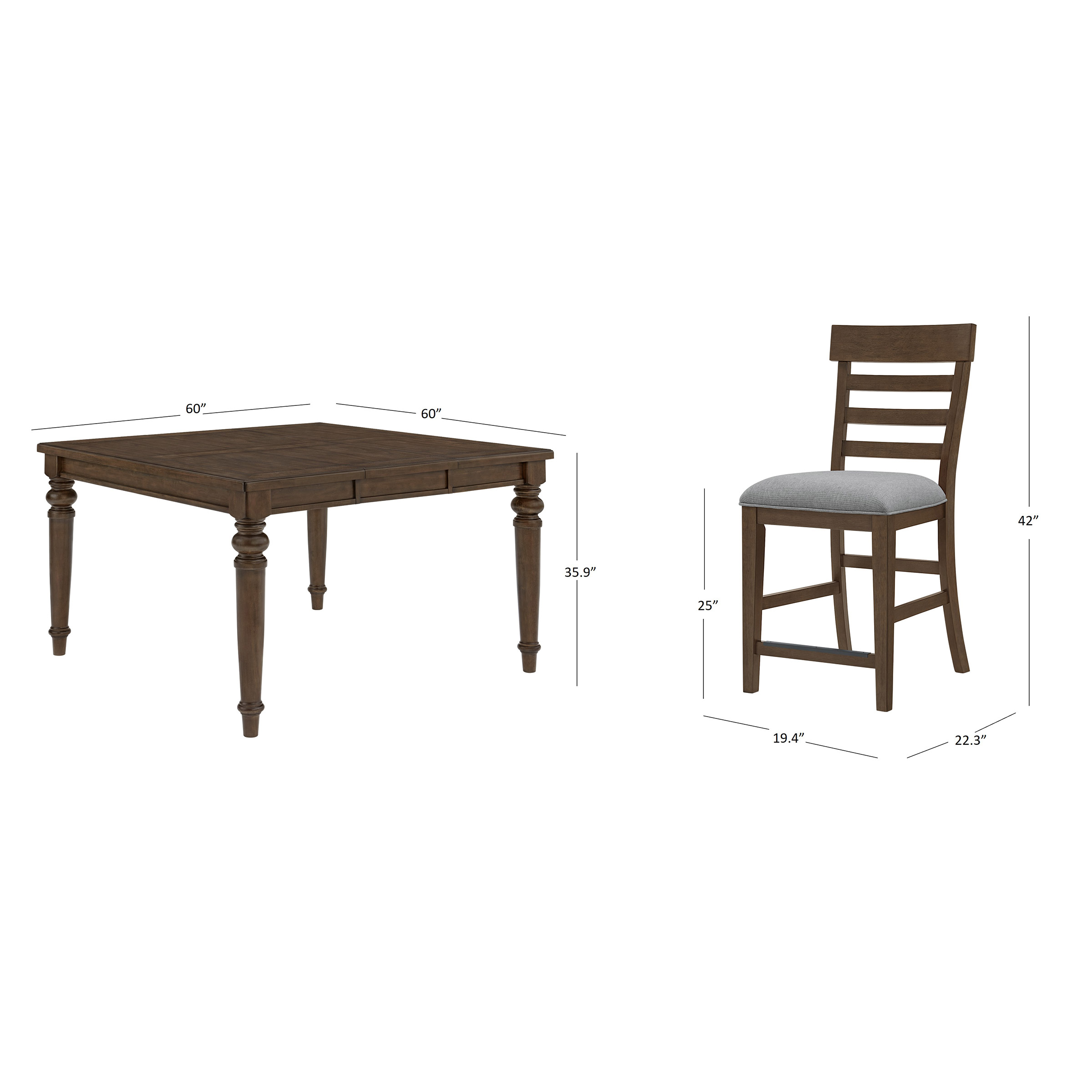 Concord Counter Height Dining Table and 8 Chairs