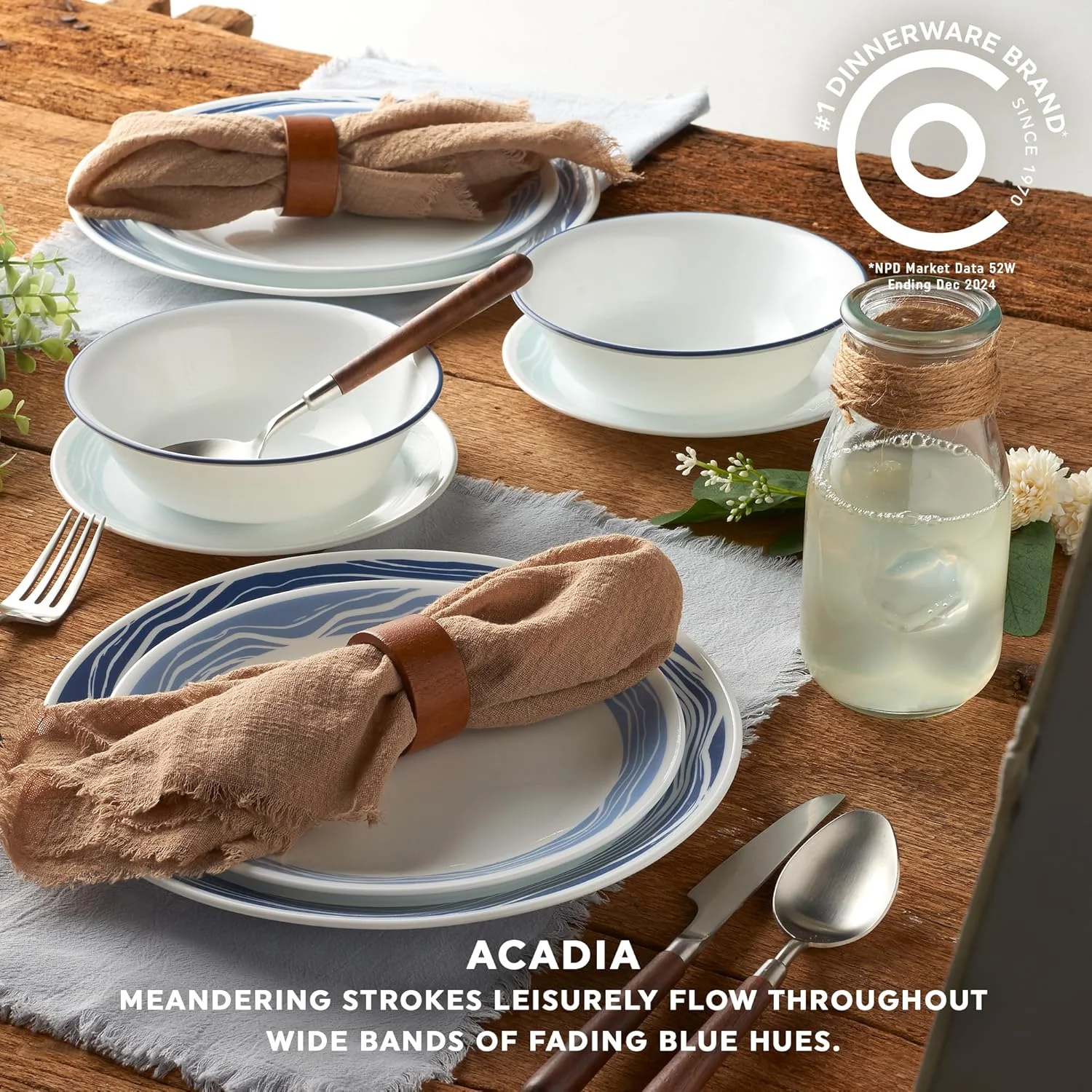 18-piece glass tableware set (serves 6), three-layer shatterproof and crack-resistant glass plate and bowl set