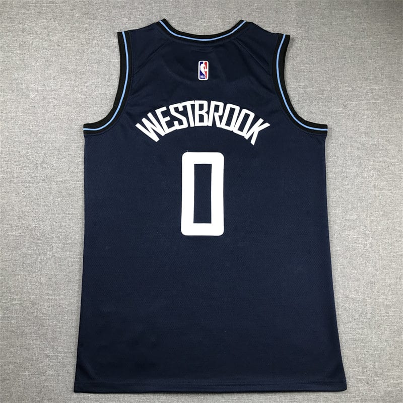 Men's Jersey 2024 Season Clippers #0 Dark Blue City Edition WESTBROOK