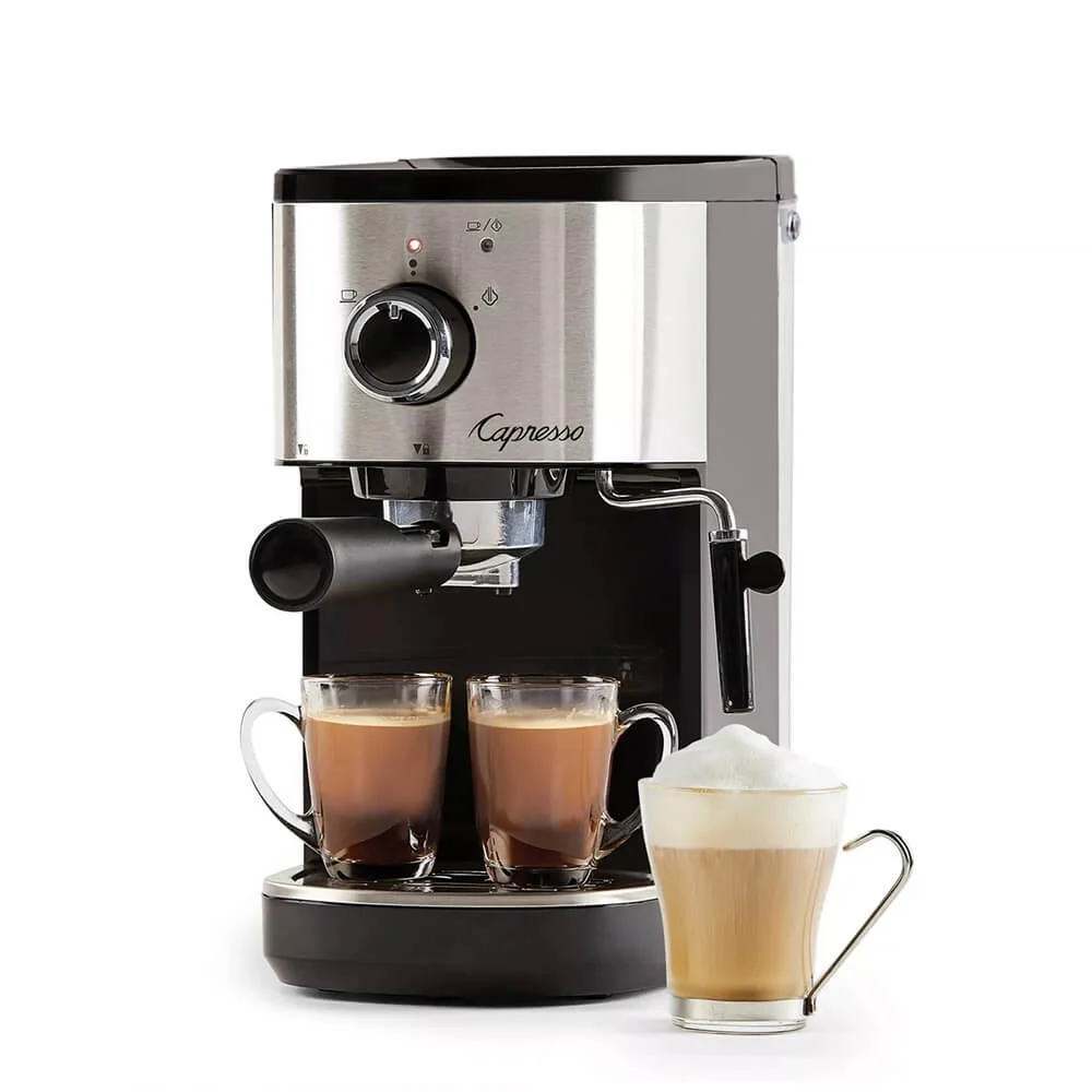 Capresso 12005 Compact Espresso and Cappuccino Machine - Black/Stainless