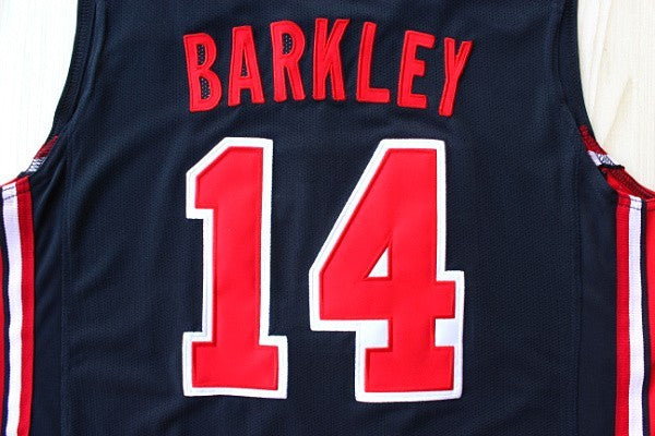 1:1 double layer solid embroidery player version Mengyi replica #14 Barkley blue suit