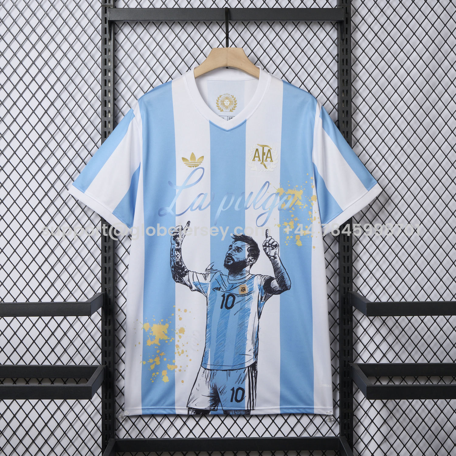 Argentina 25-26 50th Anniversary Messi Graffiti Special Jersey - Fans Version