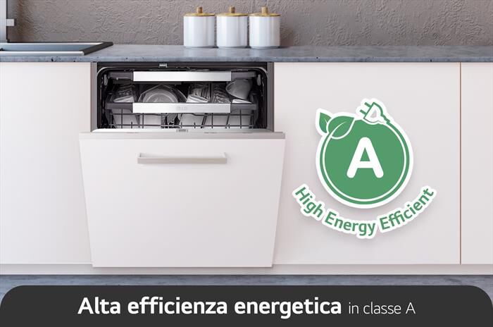 LG - Lavastoviglie QUADWASH DB475TXS Classe A 14coperti-Acciaio