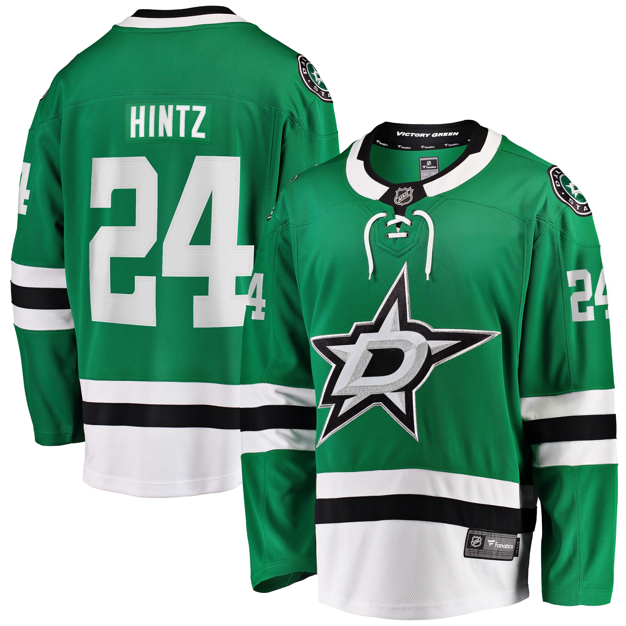 Roope Hintz Dallas Stars Fanatics Home Breakaway   Jersey – Kelly Green