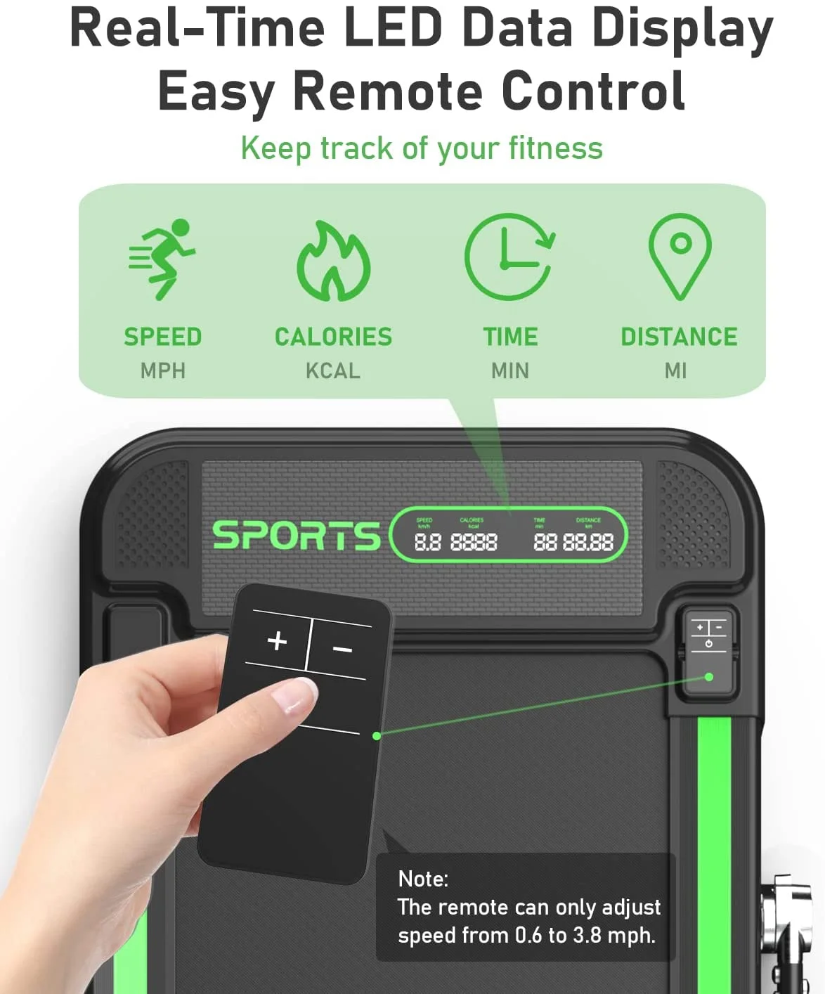 Delfy 2 in 1 Under Desk Treadmill, Folding Treadmill 2.5HP with Remote Control, 0.6-7.6 mph, LED Display, Phone/Tablet Holder, Electric Walking Running Machine for Home Office, No Assembly Needed