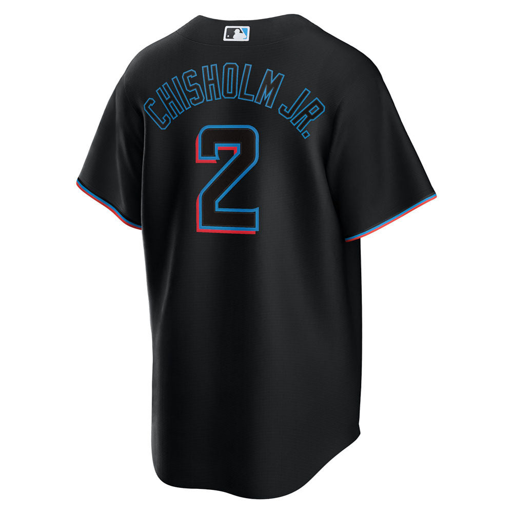 Men's Miami Marlins Jazz Chisholm Jr. Alternate Player Jersey - Black