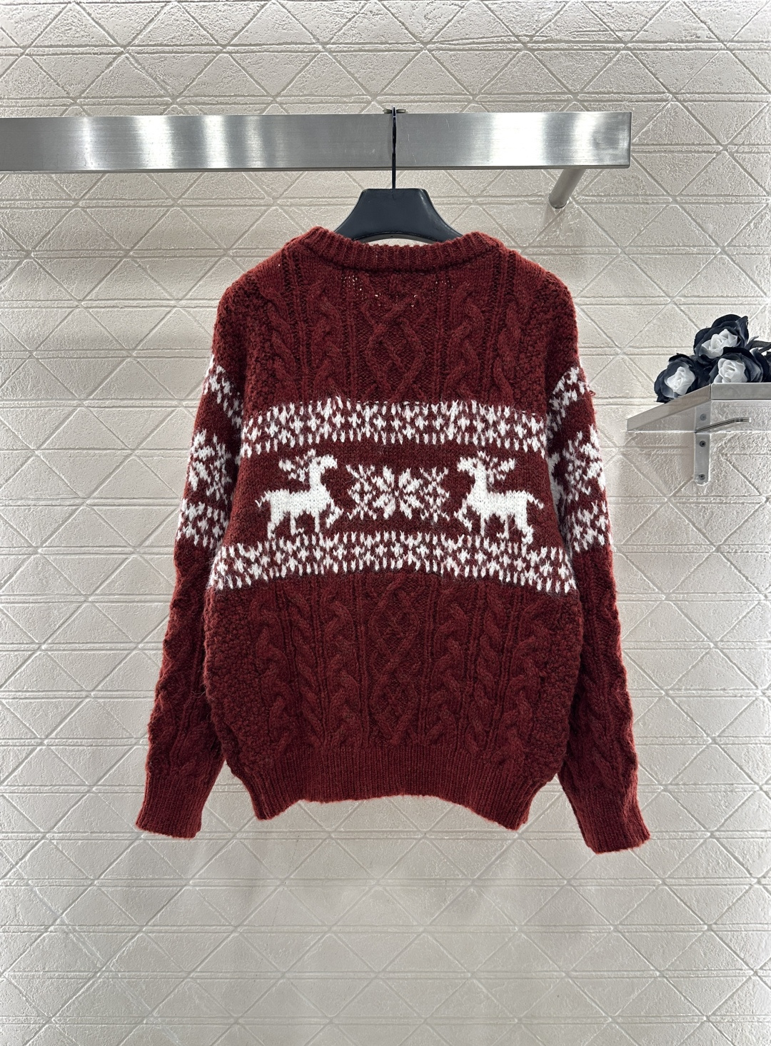 Patterned Logo Knit Sweater