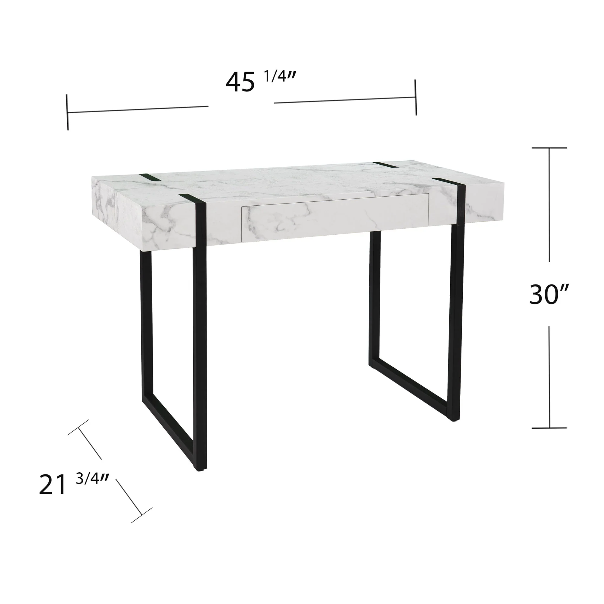 Rangley Modern Faux Marble Desk