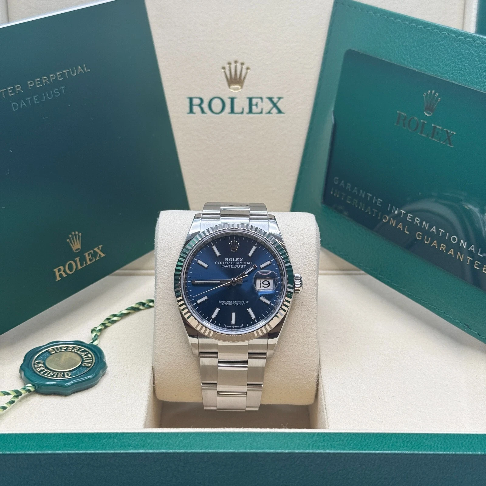 【Super Clone】RLX  Datejust 36mm 126234 Blue Index Dial 36mm Oyster Stainless Steel
