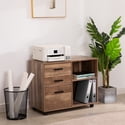 5 Drawer Dresser, Tall Dressers for Bedroom, Kids Dresser with Wheels, Storage Shelves with Drawers, Small Dresser for Closet, Makeup Dresser with 180 lbs Capacity - Black