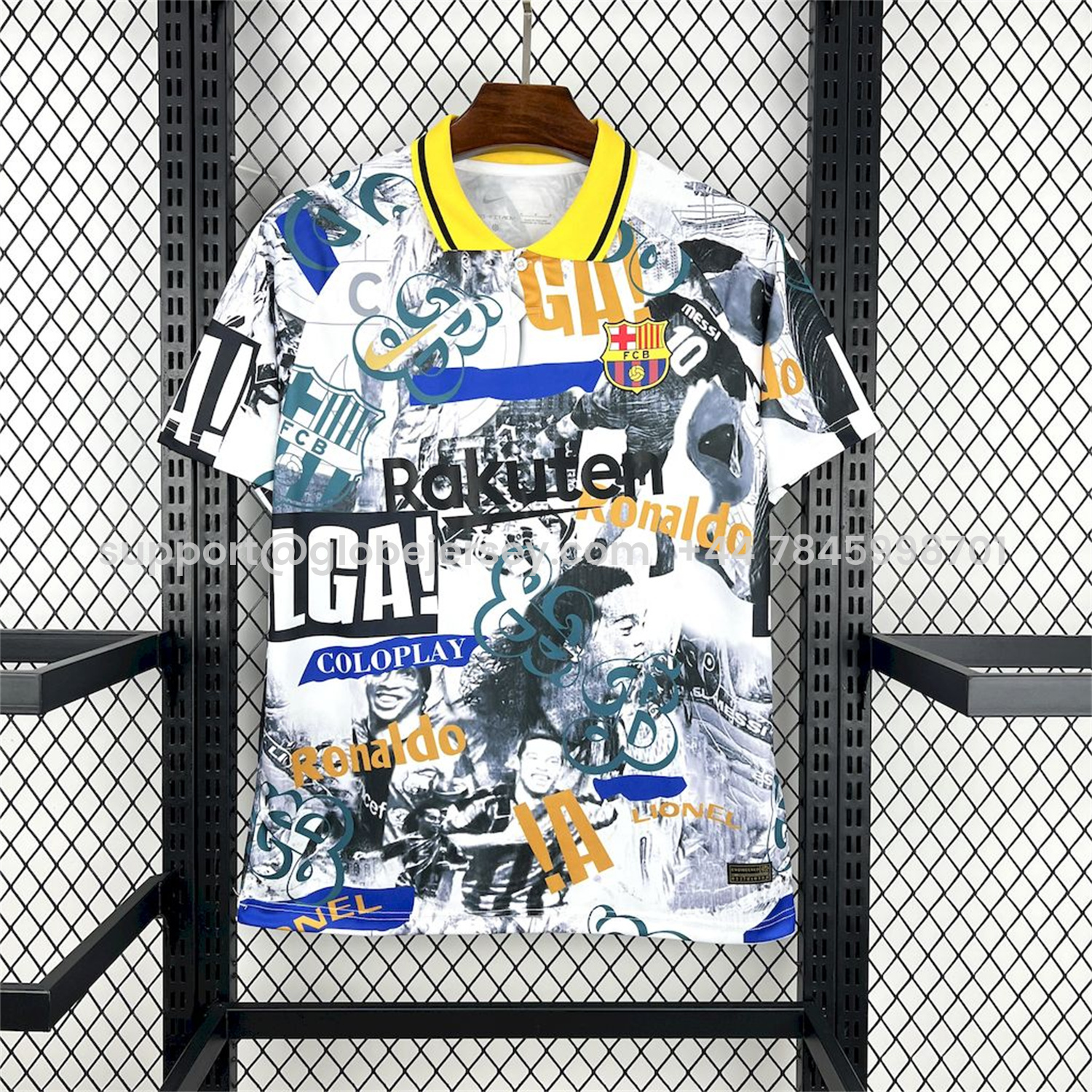 Barcelona 25-26 Ronaldo & Messi White Special Jersey - Fans Version