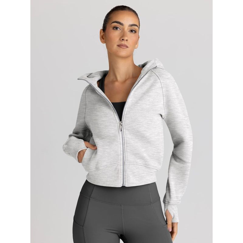 Women's Zip Up Hoodies Cropped Jackets Fall Clothes 2026