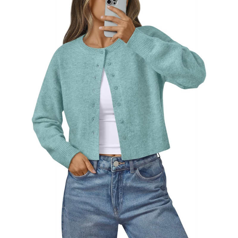 Women's Lightweight Cardigan Cropped Knit Fall Cute Sweaters 2026