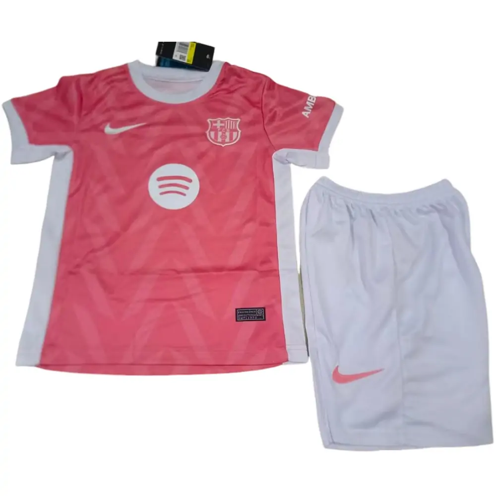 25-26 Barcelona Special Edition Pink Jersey - Kids Kit
