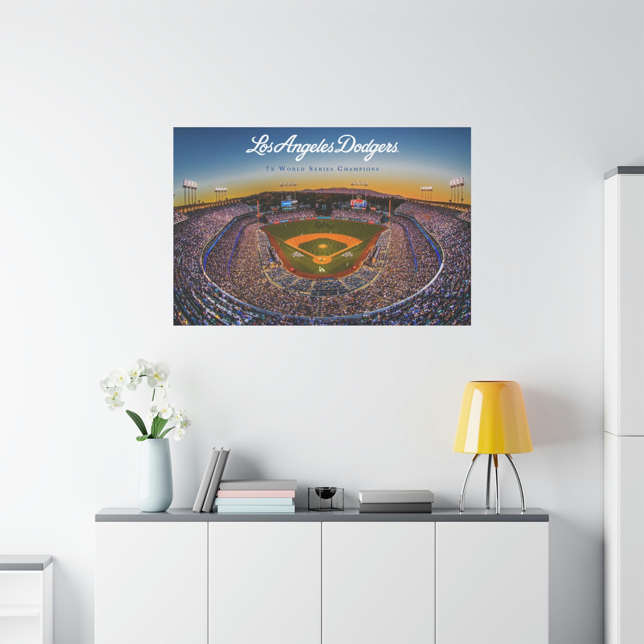 Chavez Ravine Los Angeles Dodgers Stadium Premium Wall Art Canvas Wrap