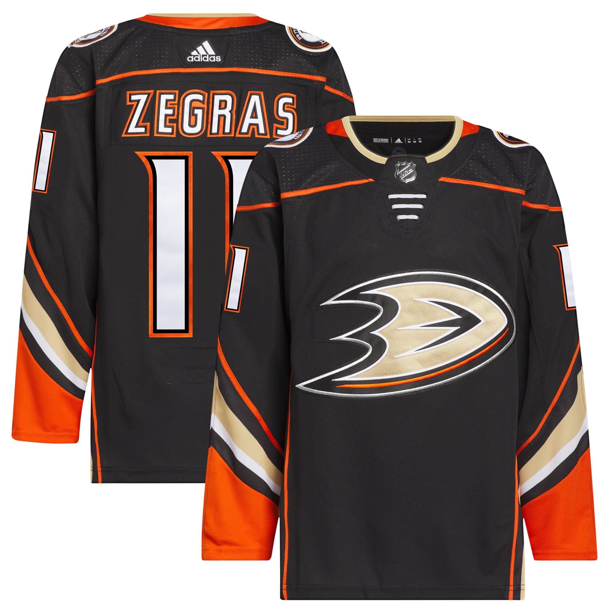 Trevor Zegras Anaheim Ducks  Home Primegreen   Jersey – Black
