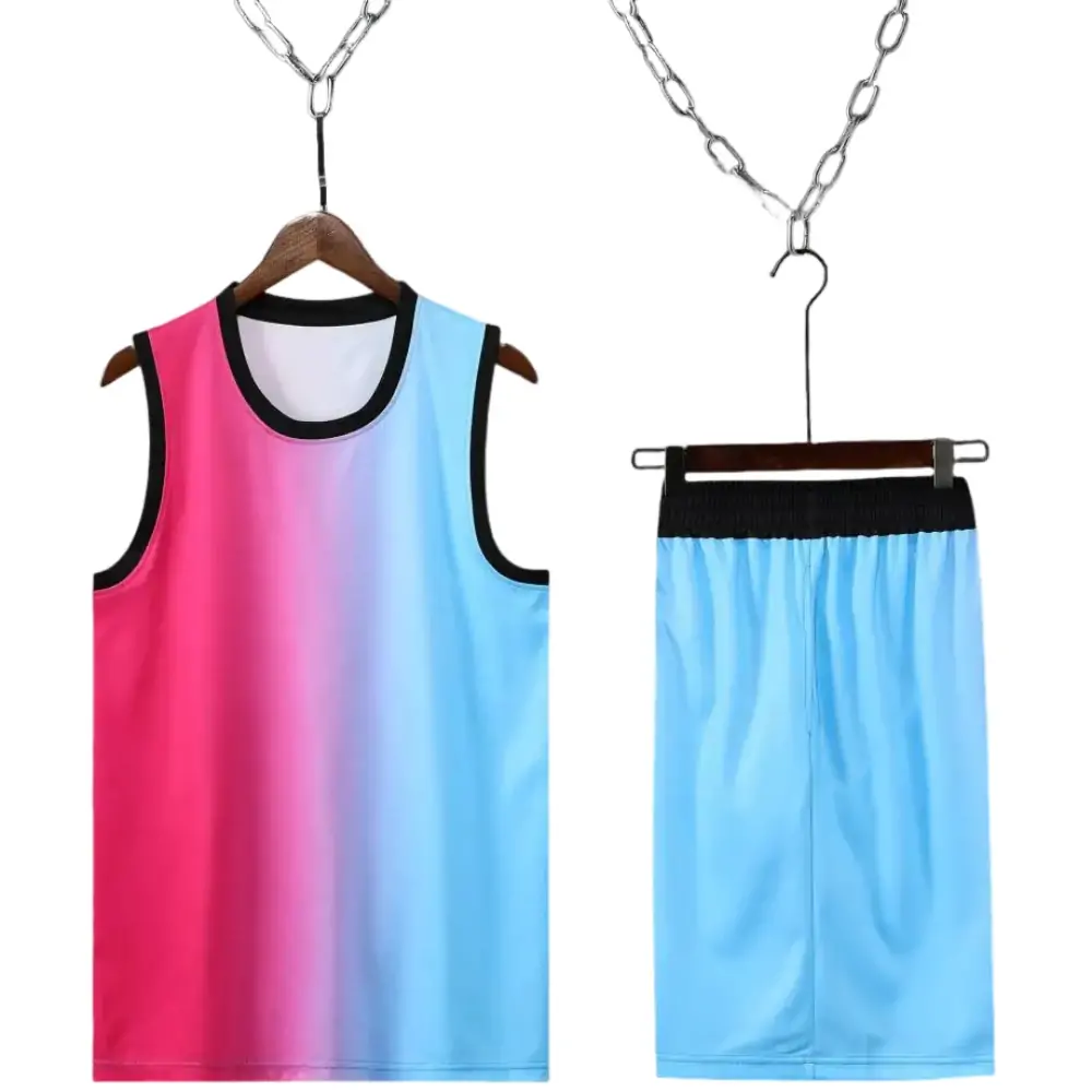 Heat basketball uniform gradient suit（Customizable name and number）