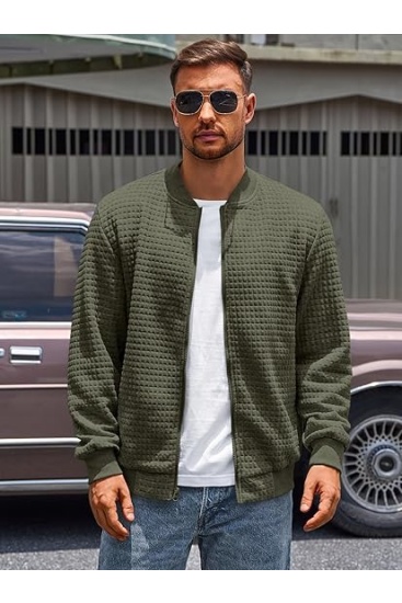 Mens Bomber Jacket Casual Lightweight