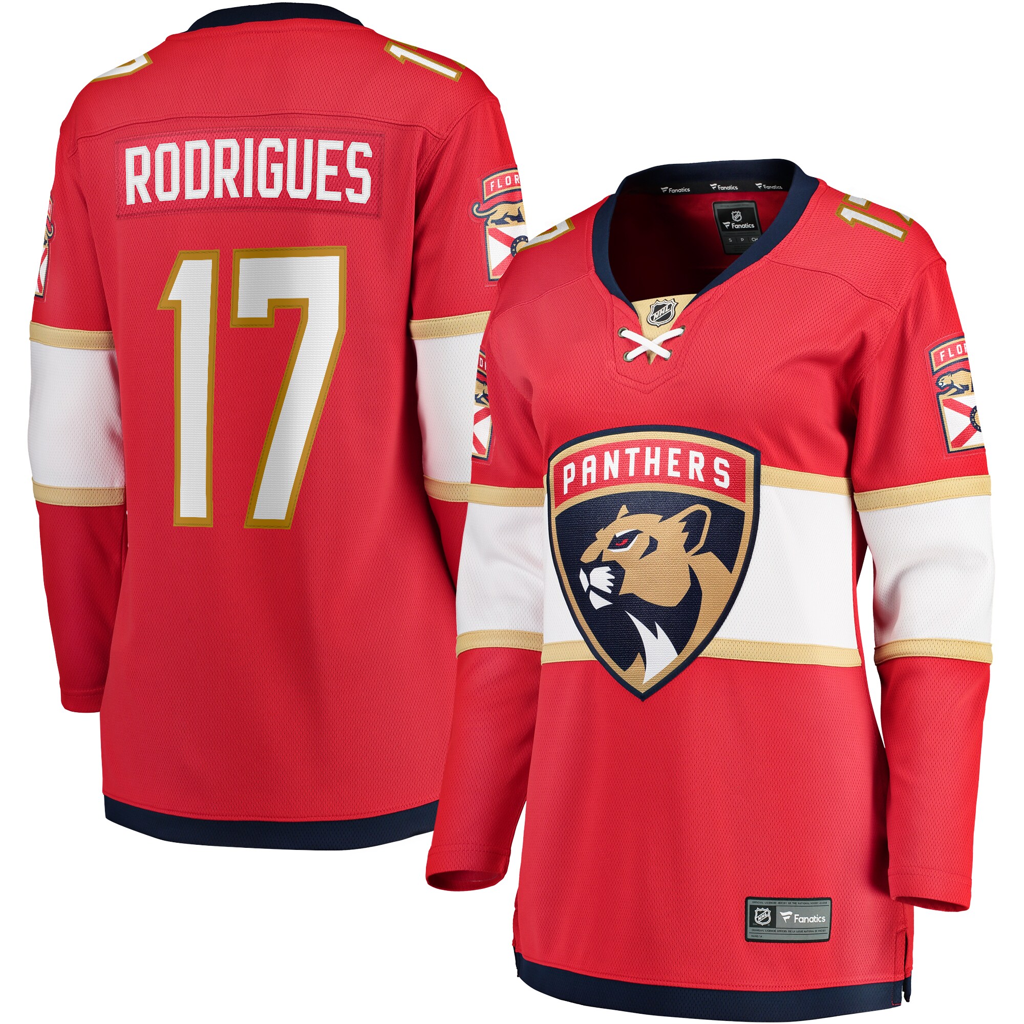Evan Rodrigues Florida Panthers Fanatics Women’s Home Breakaway   Jersey – Red