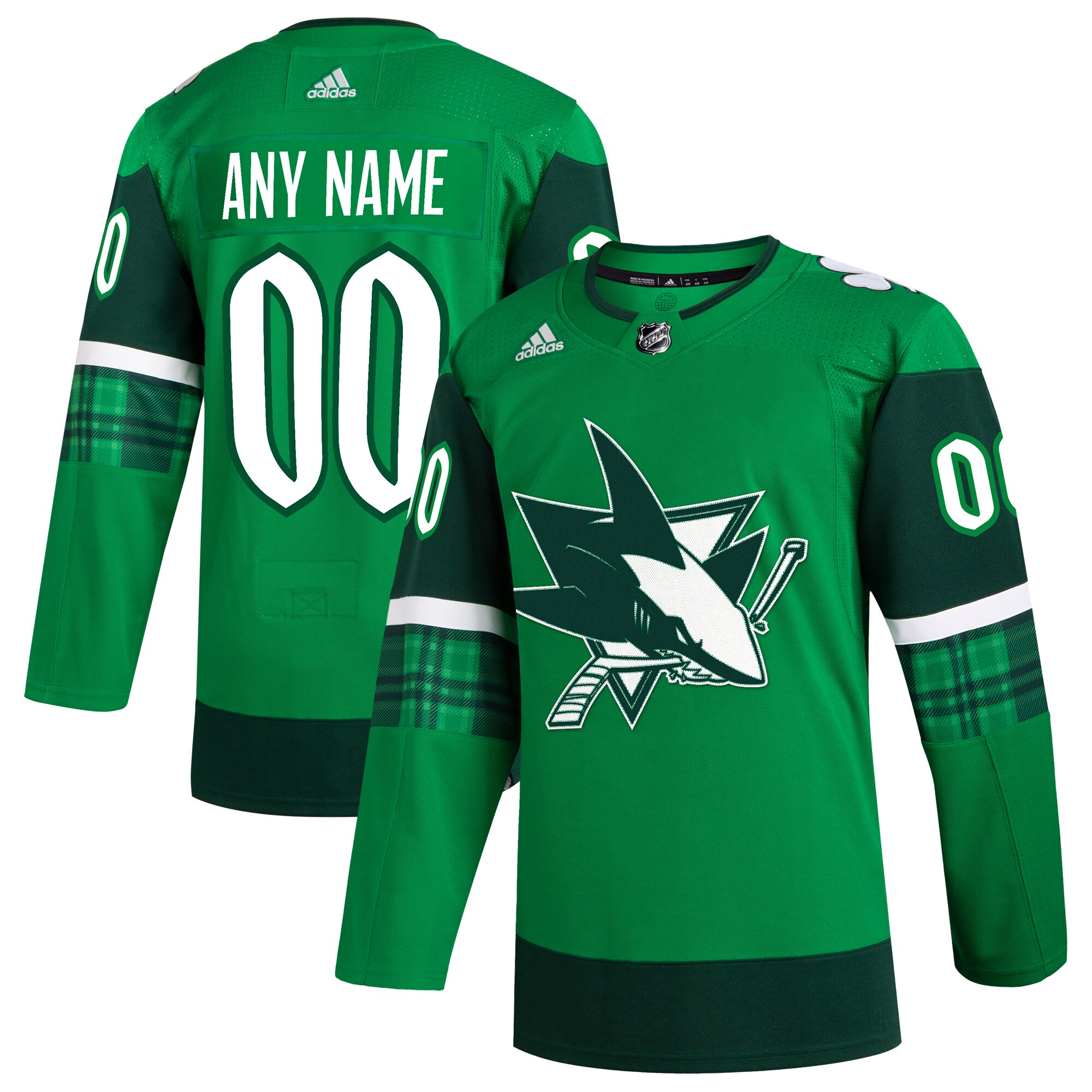 San Jose Sharks  St. Patrick’s Day  Custom Jersey – Kelly Green