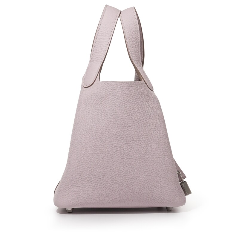 Mauve Pale Clemence Picotin Lock 18 Palladium Hardware