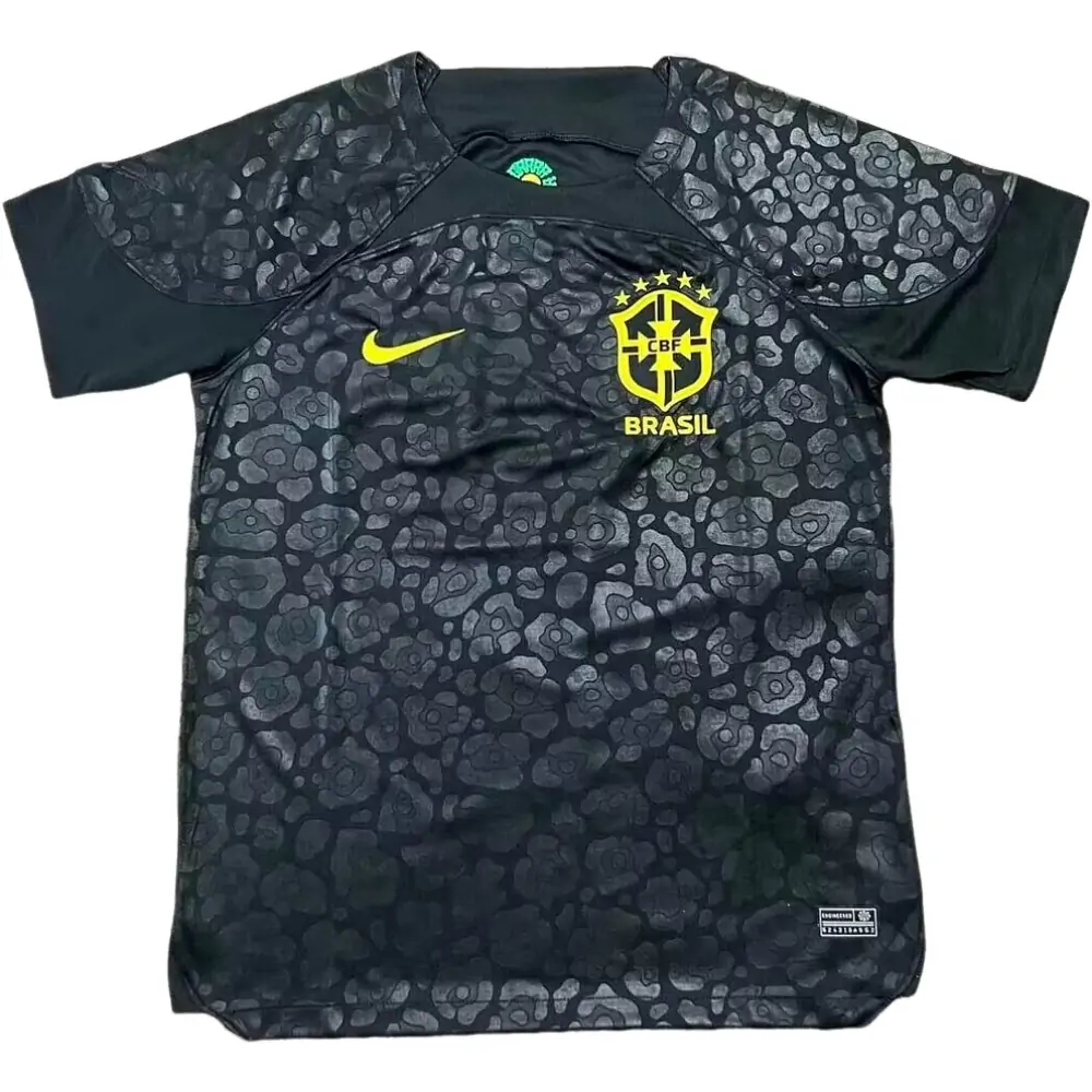 2022 Brazil Goalkeeper Jersey Black - Fans Edition