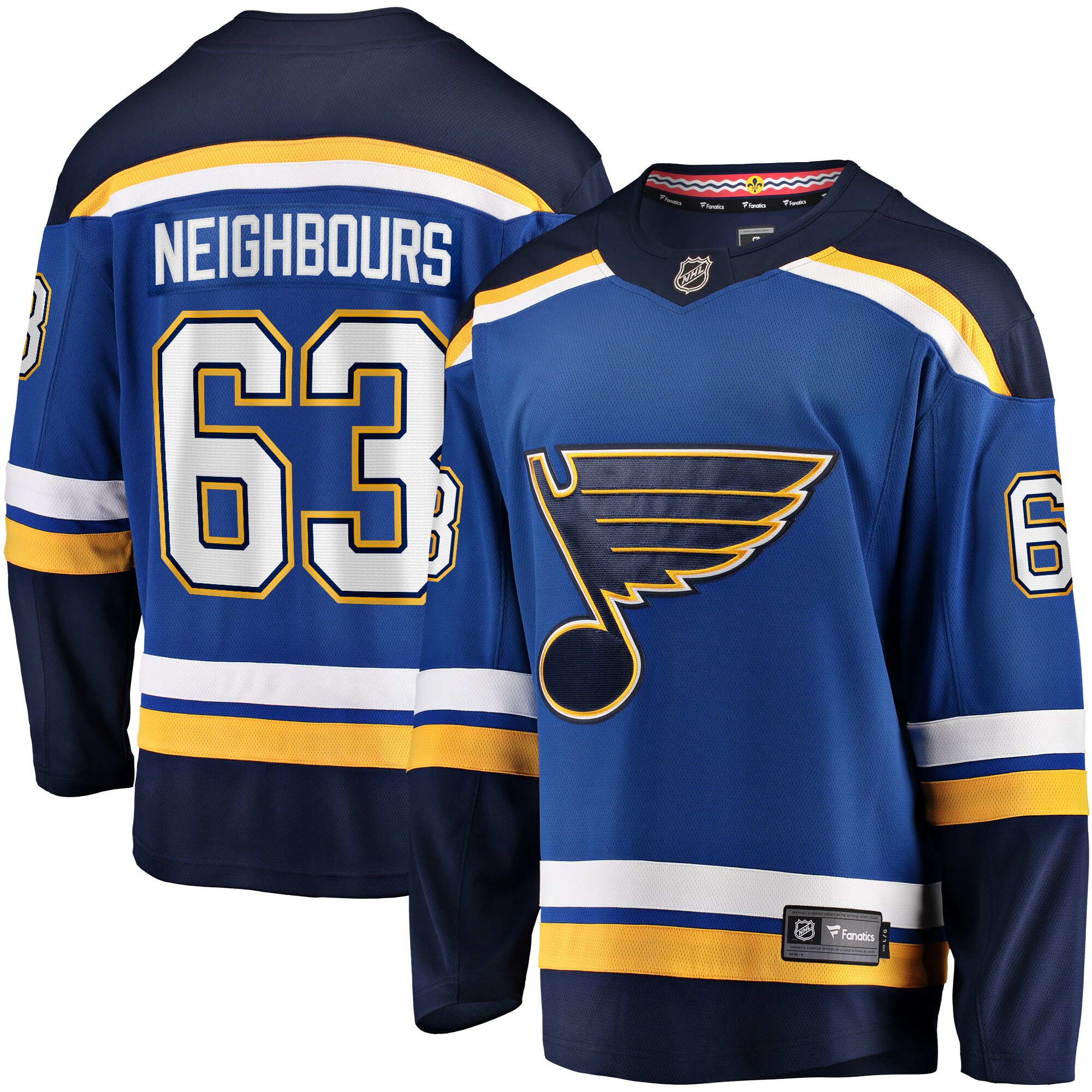 Jake Neighbours St. Louis Blues Fanatics Home Premier Breakaway   Jersey – Blue