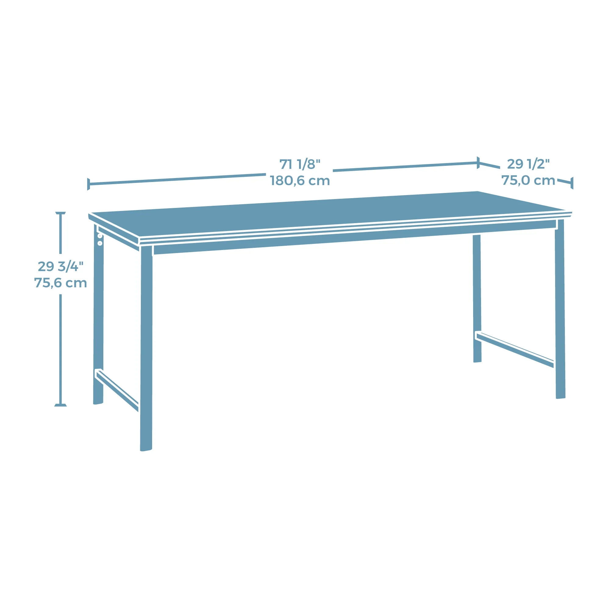 Sauder Bergen Circle Table Desk, Kiln Acacia Finish