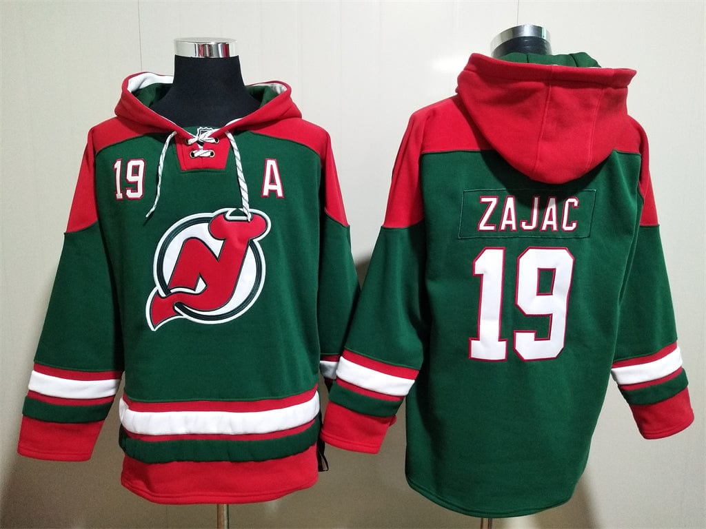 New Jersey Devils Hoodie #19 ZAJAC (Green)