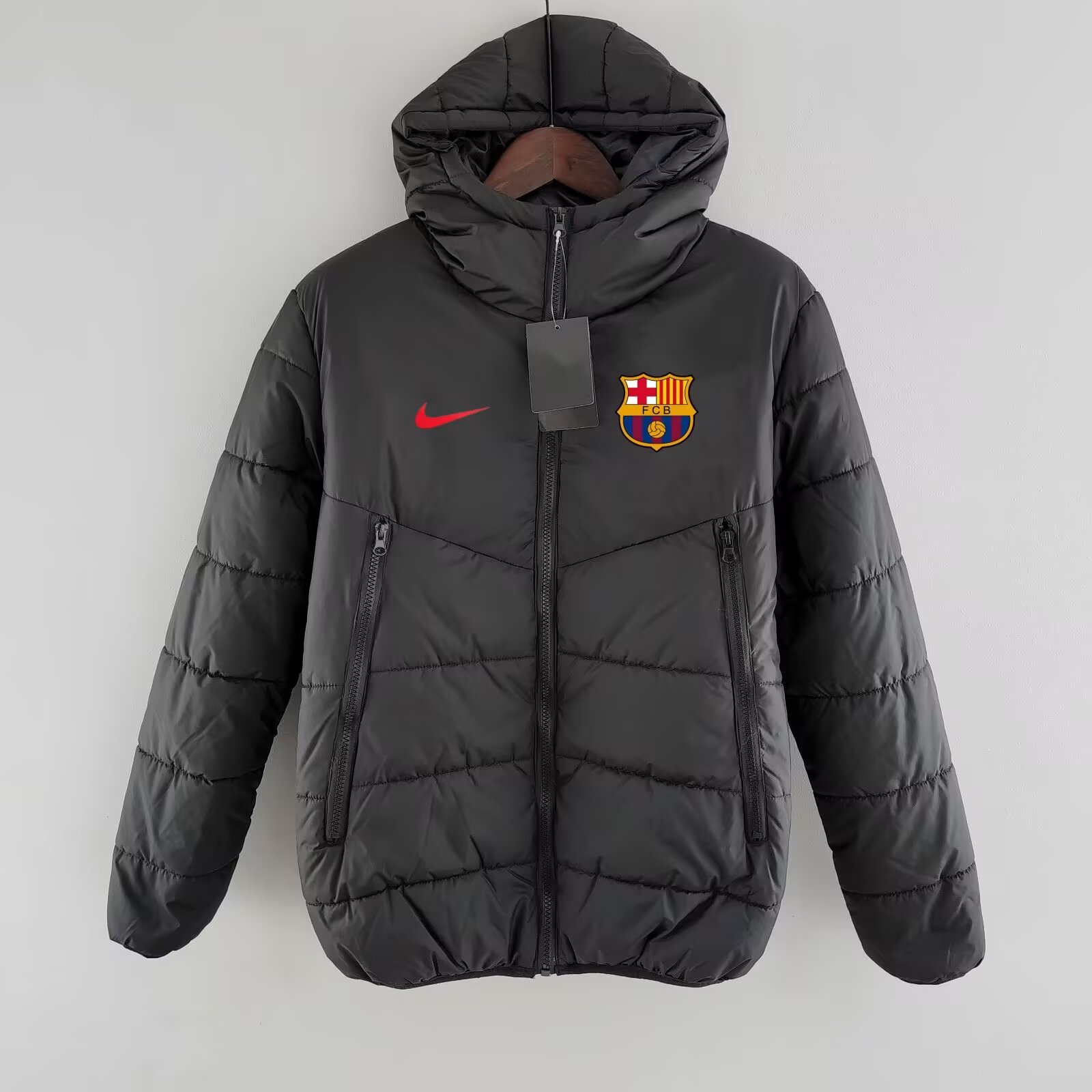 2024/2025 Barcelona Black Soccer Cotton jacket 1:1 Thai Quality
